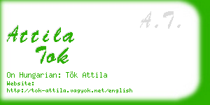 attila tok business card